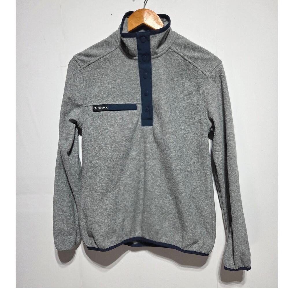 Dri-Duck Woman's Aspen Cozy Gray & Blue Pullover Size Small